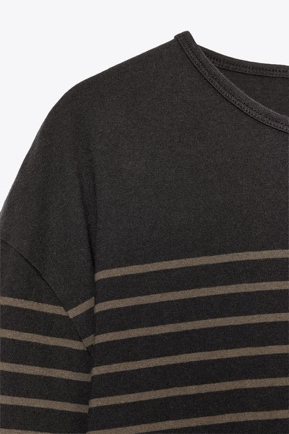 STRIPED LONG SLEEVE T-SHIRT