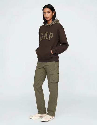 GAP Houndstooth Logo Hoodie