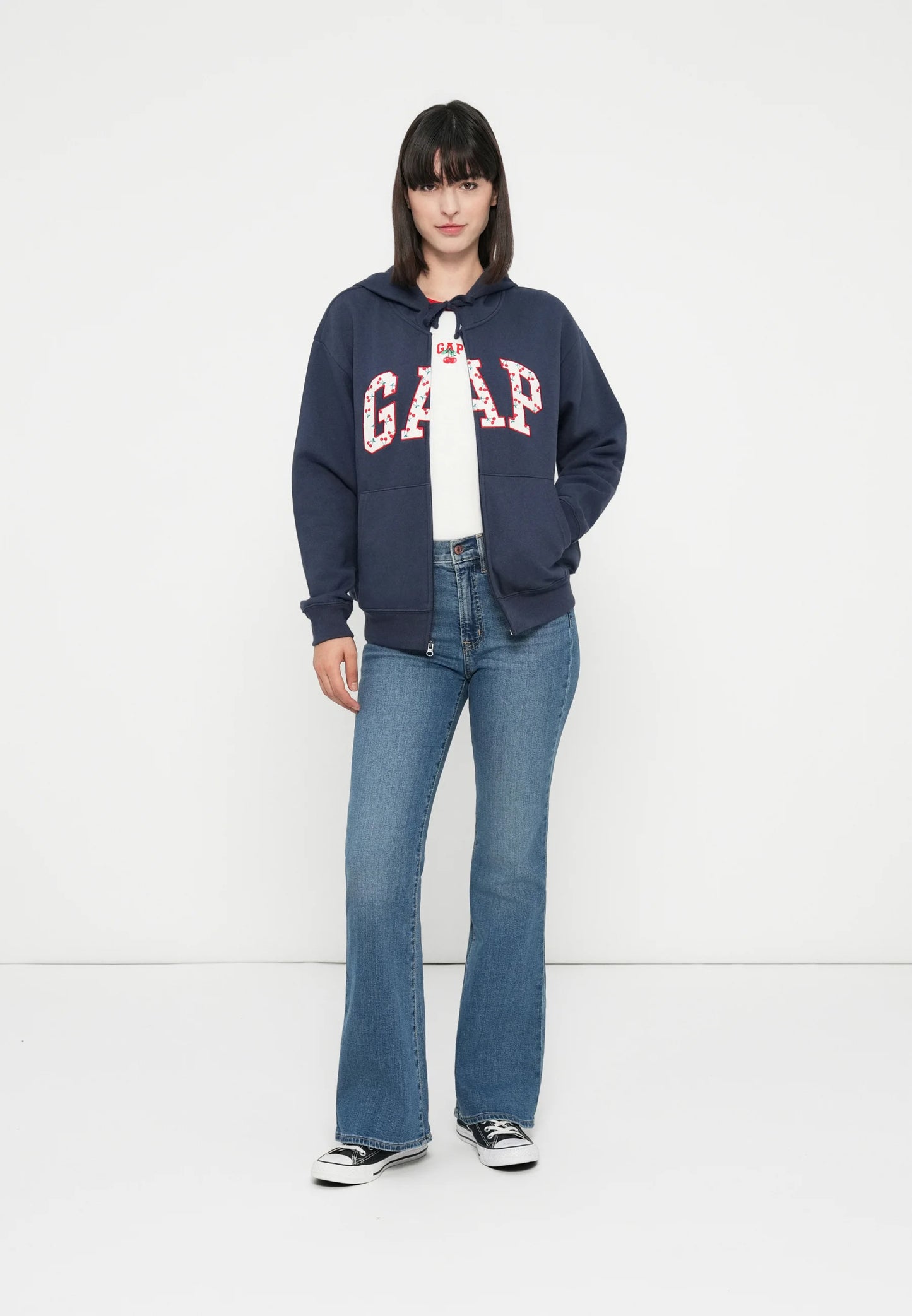 Relaxed Gap Logo Zip Hoodie