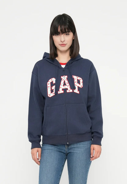Relaxed Gap Logo Zip Hoodie