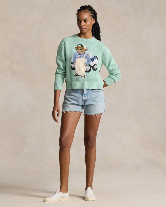 Polo Bear Cotton Crewneck Jumper