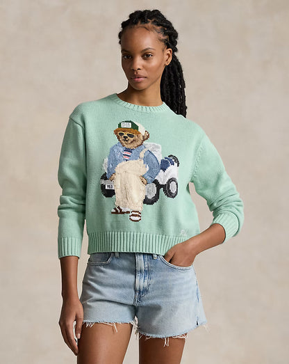Polo Bear Cotton Crewneck Jumper