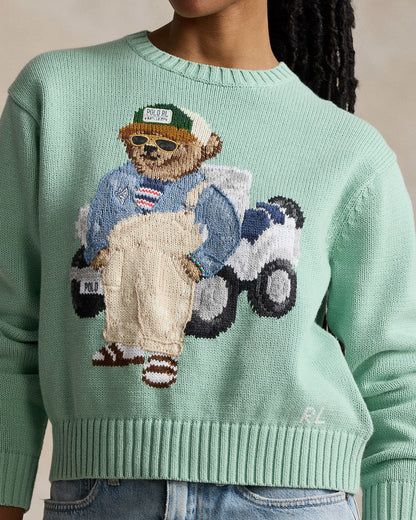 Polo Bear Cotton Crewneck Jumper