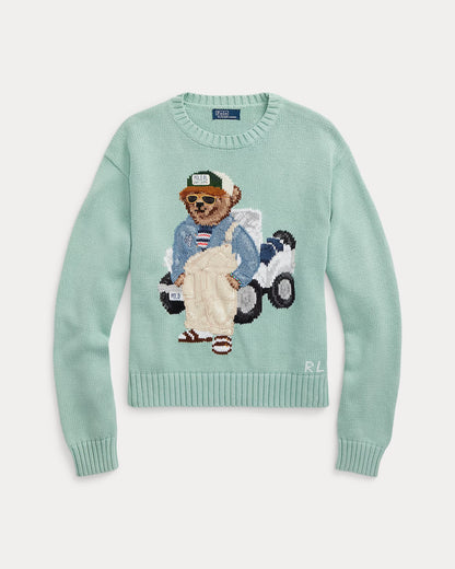 Polo Bear Cotton Crewneck Jumper